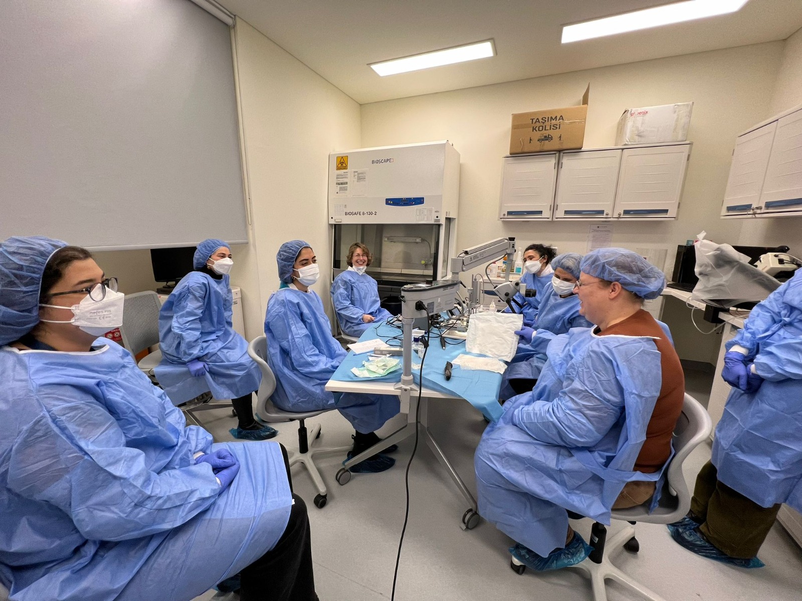 Clean room laboratory work